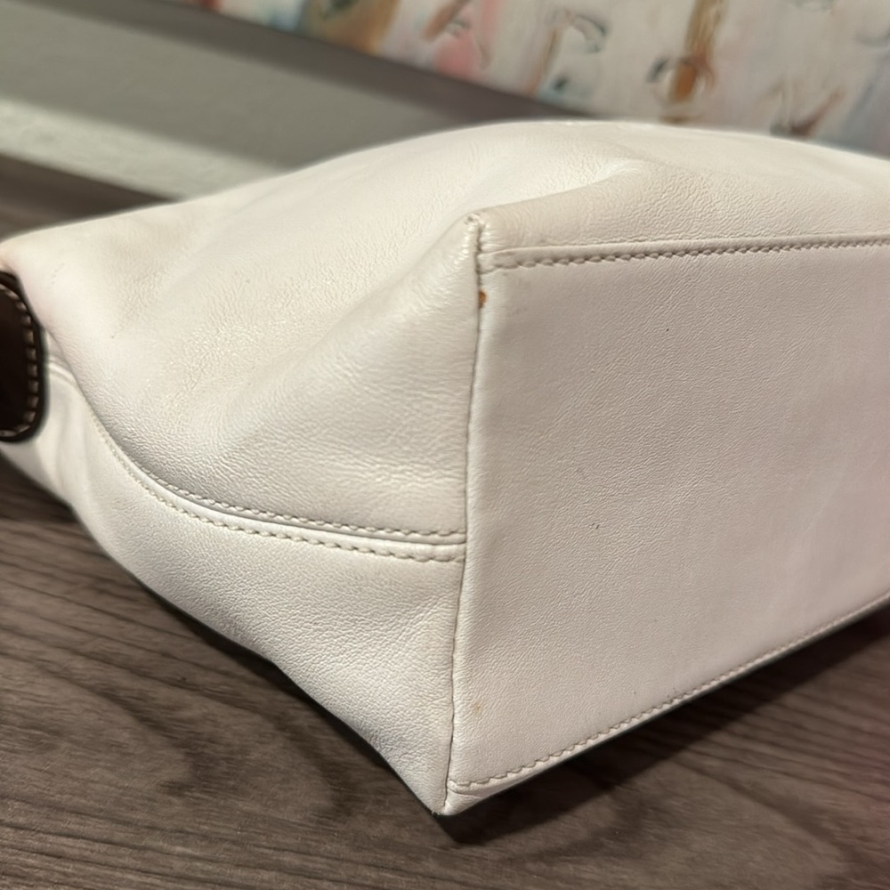 Coach Leather Mini Bag White Brown - Picture 6 of 11